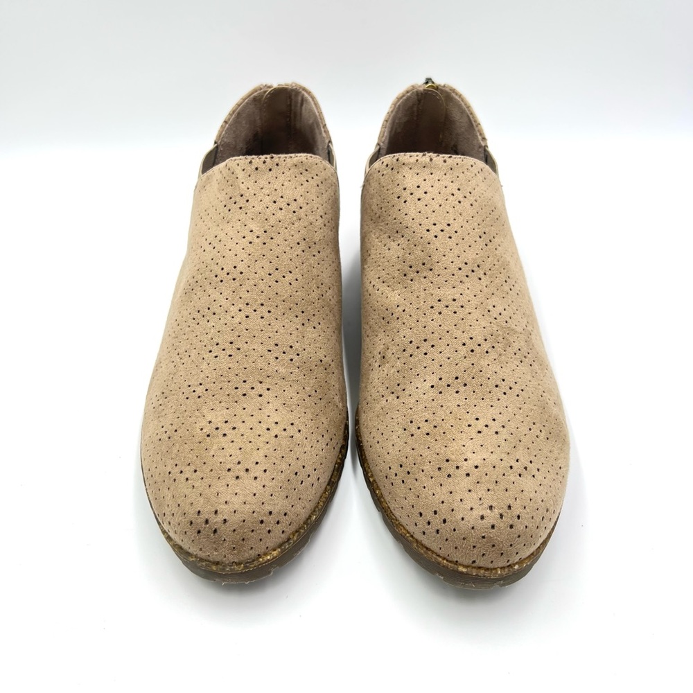 Dr Scholls Size 9.5 Microsuede‎ Brown Taupe Beige Ankle Boots Shooties Shoes - Picture 2 of 13